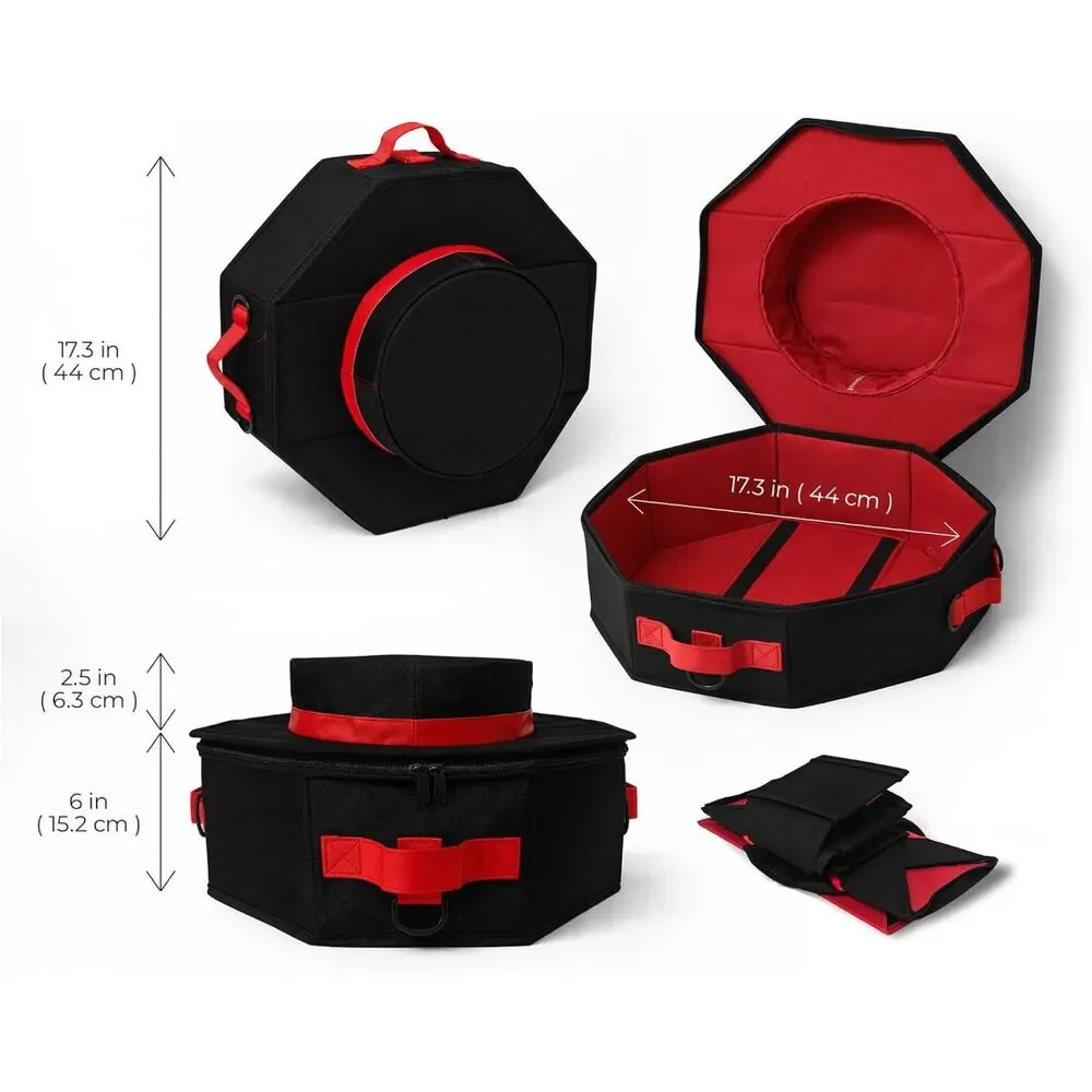 Foldable Lightweight Western Fedora Hat Box Water Resistant Oxford Travel Case